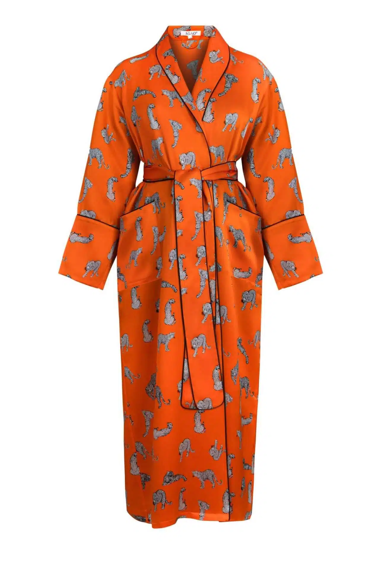 MIAO silke morgenkรฅpe leopard